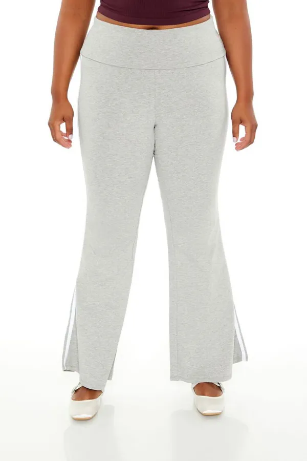 Plus Size Two-Tone Flare Leggings