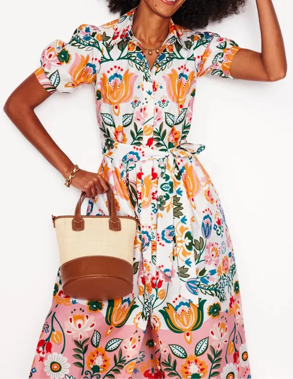Multicolor Boho - Print Wrap Dress