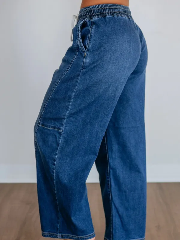 Relaxed Fit Denim Joggers