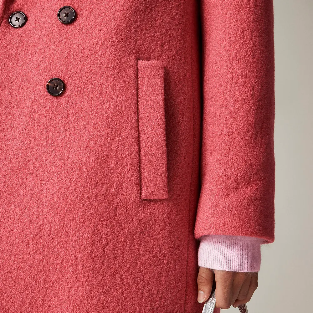 Double-Breasted Topcoat Wool Coats