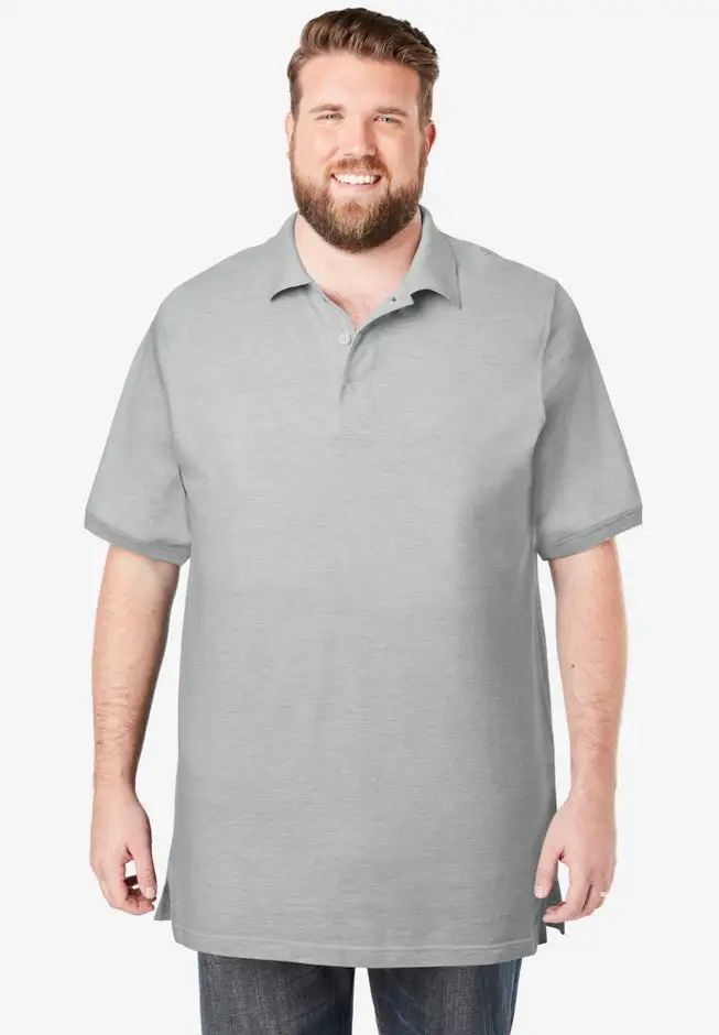 Longer-Length Shrink-Less™ Cotton Polo Shirt