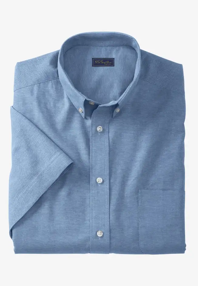 Wrinkle-Free Short-Sleeve Oxford Dress Shirt