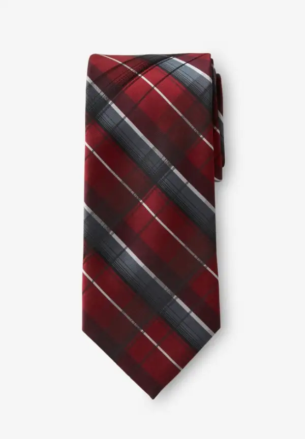 Extra Long Classic Plaid Tie
