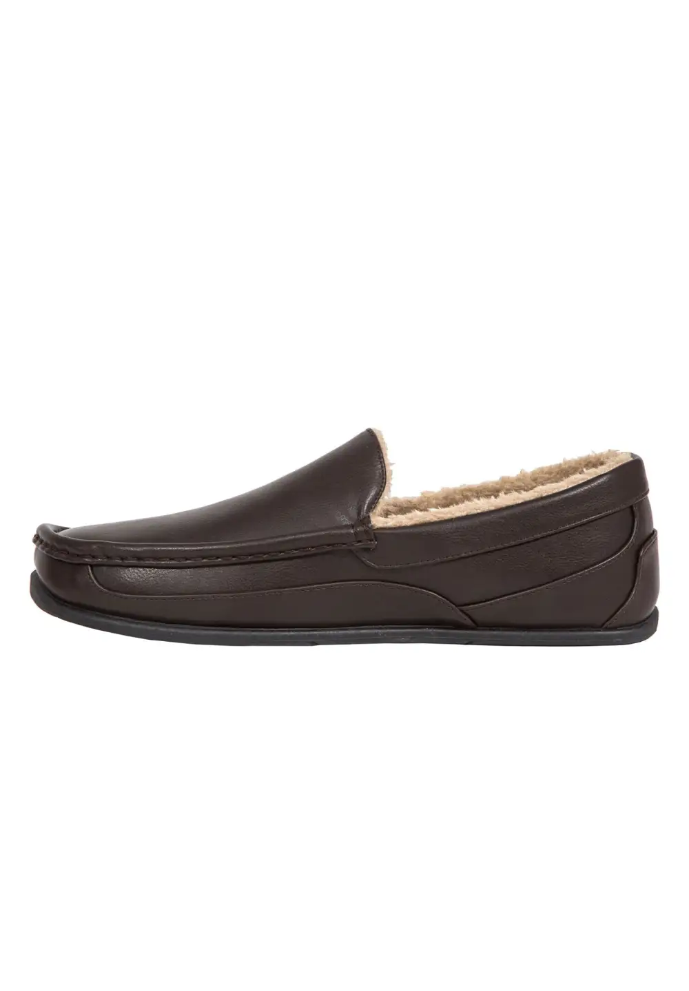 Spun Faux Leather Slippers