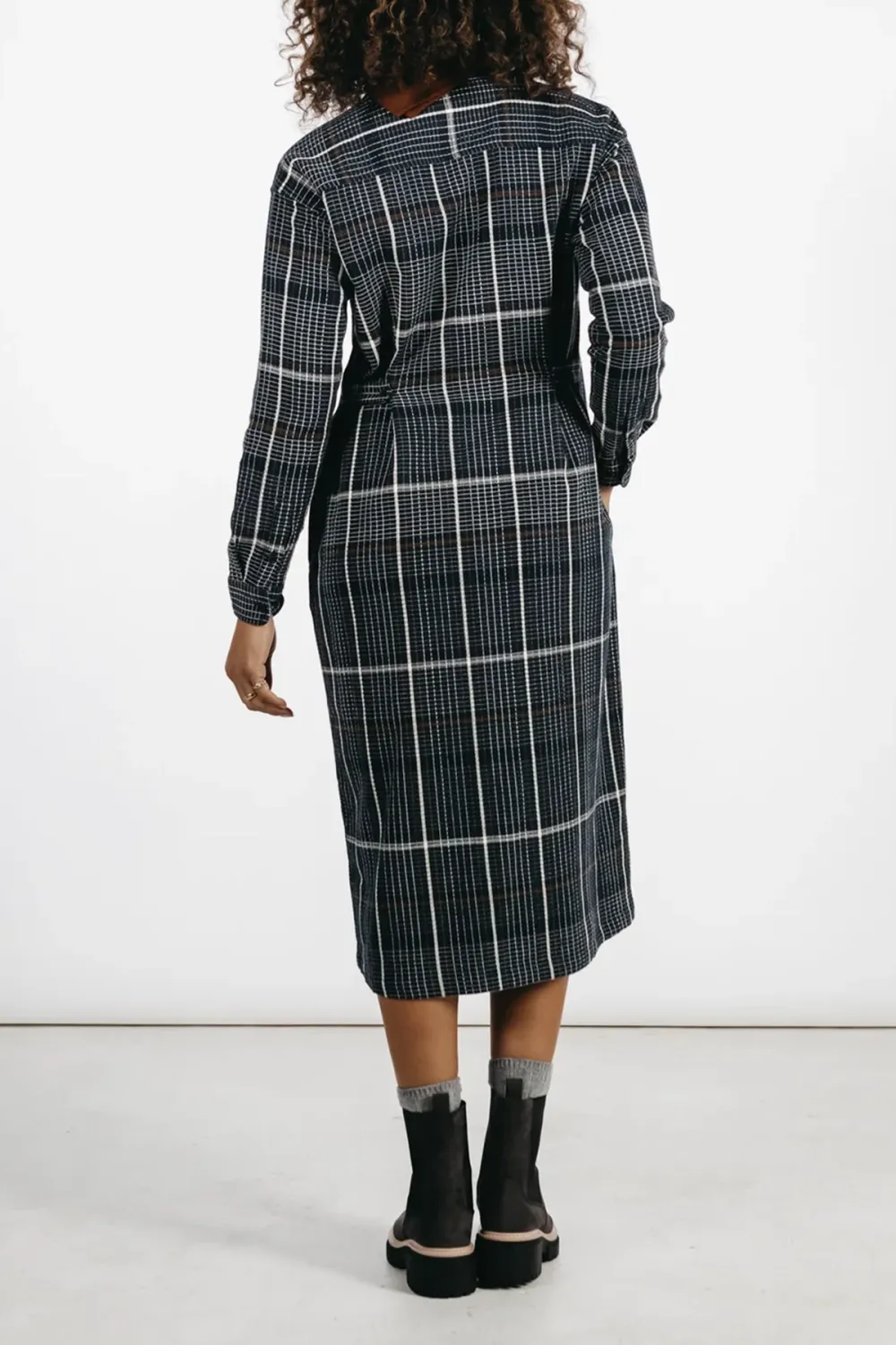 The Lapel Cotton Shirt Dress
