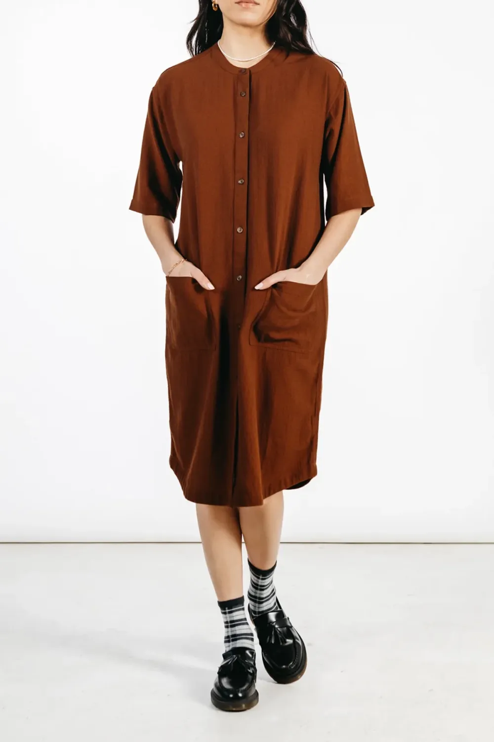 The Crew Neck Cotton Dress