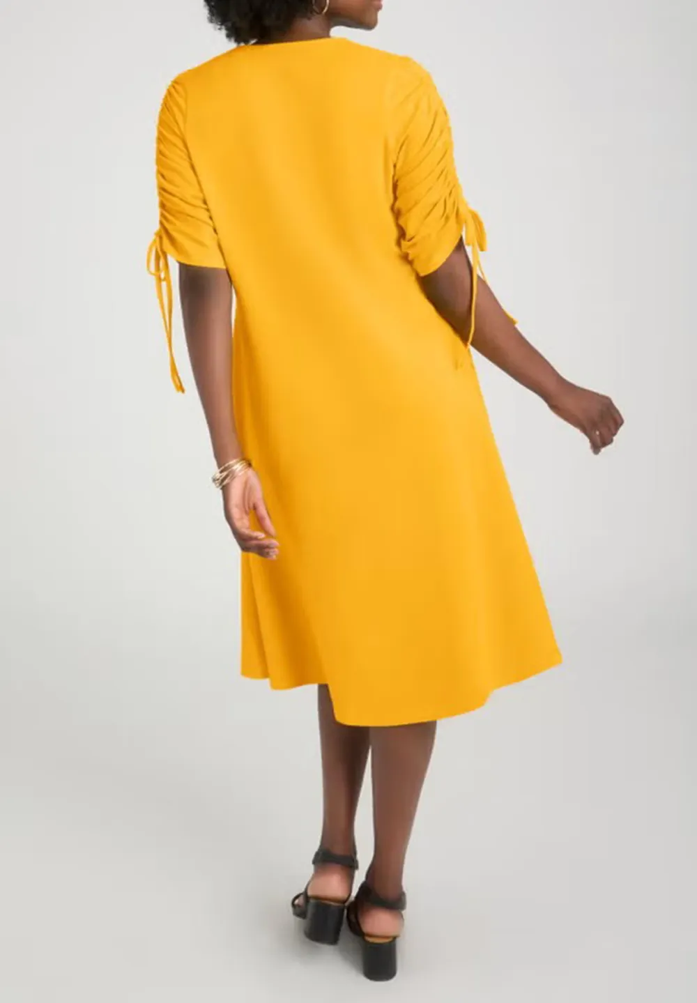 Drawstring Sleeve Dress