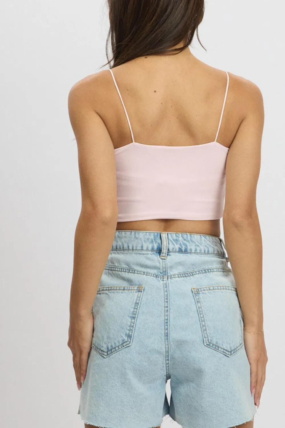 Pink Cropped Cami Top Supersoft