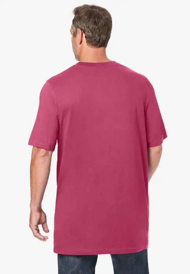 Shrink-Less Lightweight Longer-Length Crewneck T-Shirt