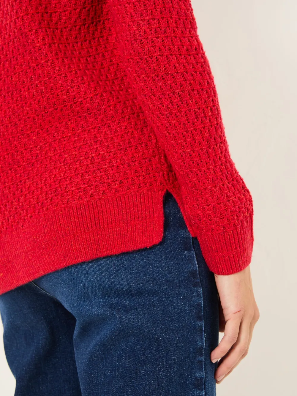Red Textured Jumper