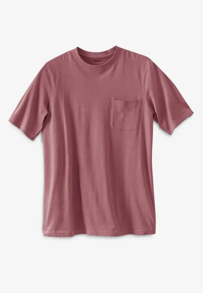 Shrink-Less Lightweight Pocket Crewneck T-Shirt