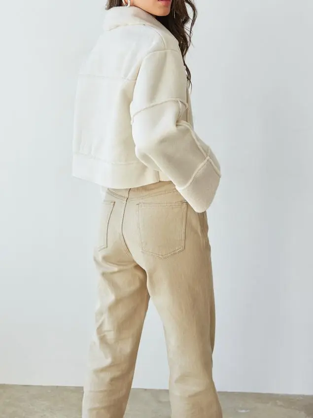 Lyndsey Sherpa Cropped Jacket