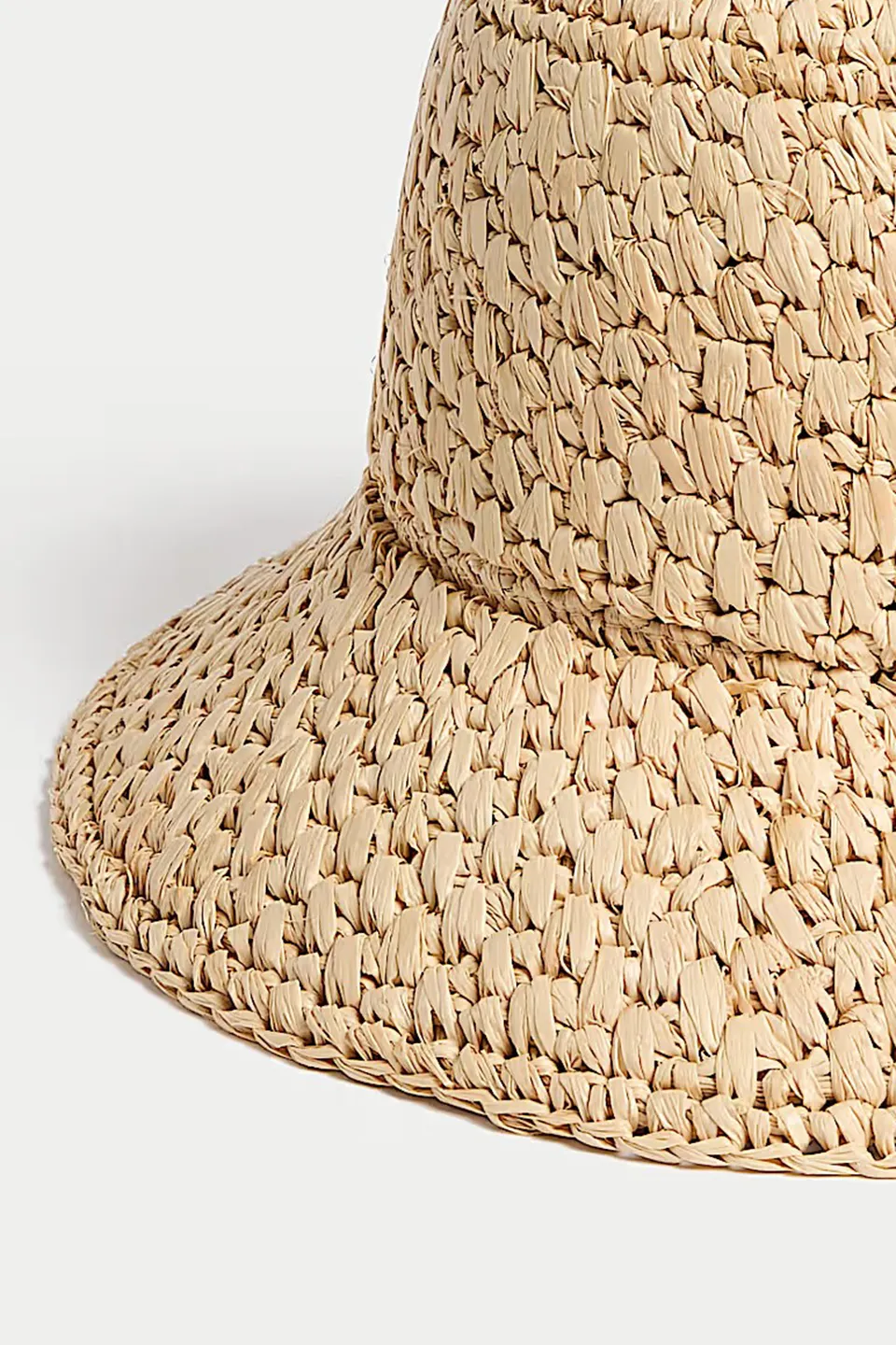 Natural Chunky Weave Beach Hat