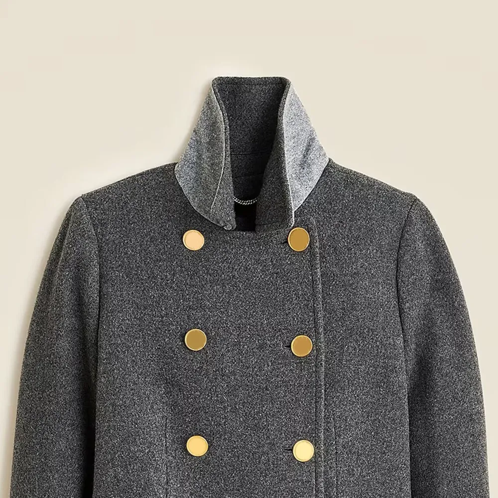Wool Blend Stadium-Cloth Topcoats