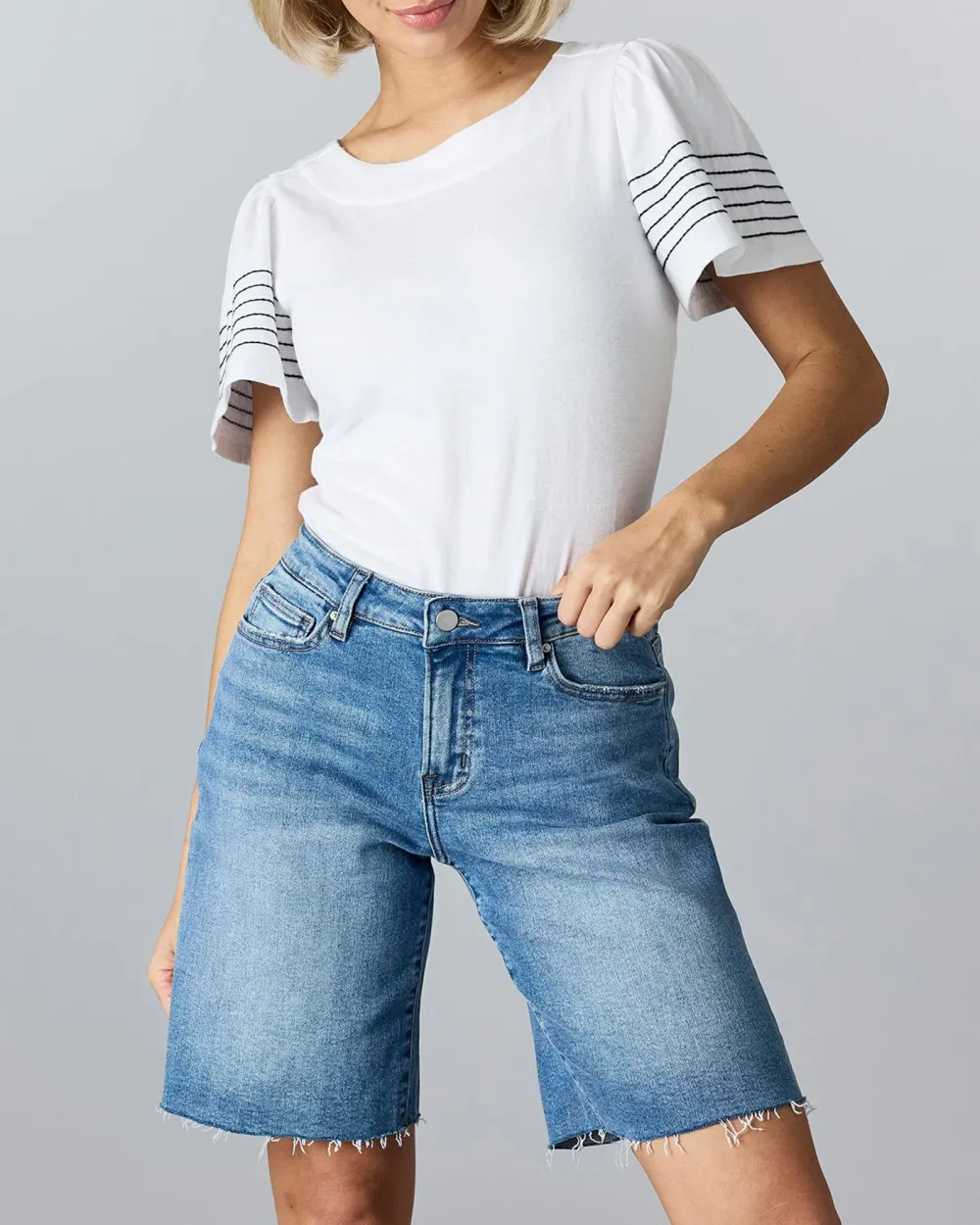 High Rise Wide Leg Short