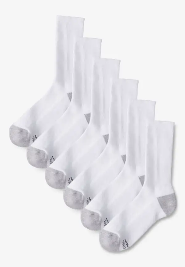 Hanes® X-Temp® Crew-Length Socks 6-Pack