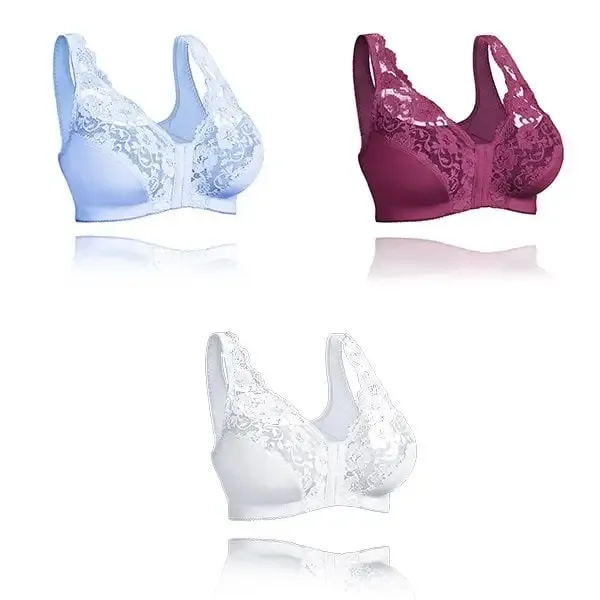 Front hooks, stretch-lace, super-lift, and posture correction