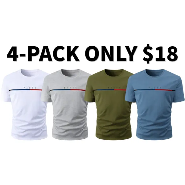 Men's Letter Graphic Tee Tops