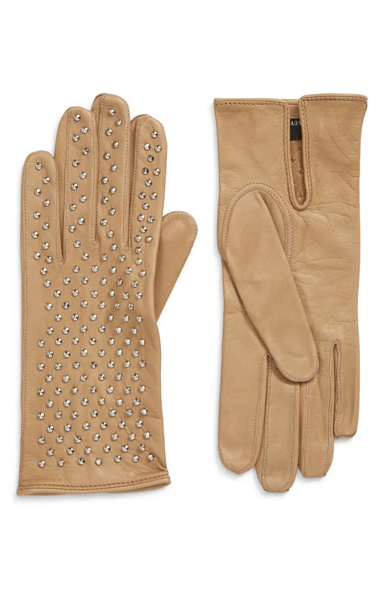 Kelly Studded Leather Gloves