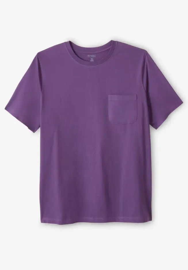 Shrink-Less Lightweight Pocket Crewneck T-Shirt