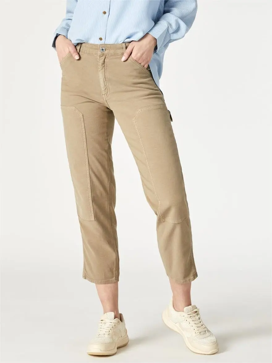 Casual Cotton Straight Leg Pants