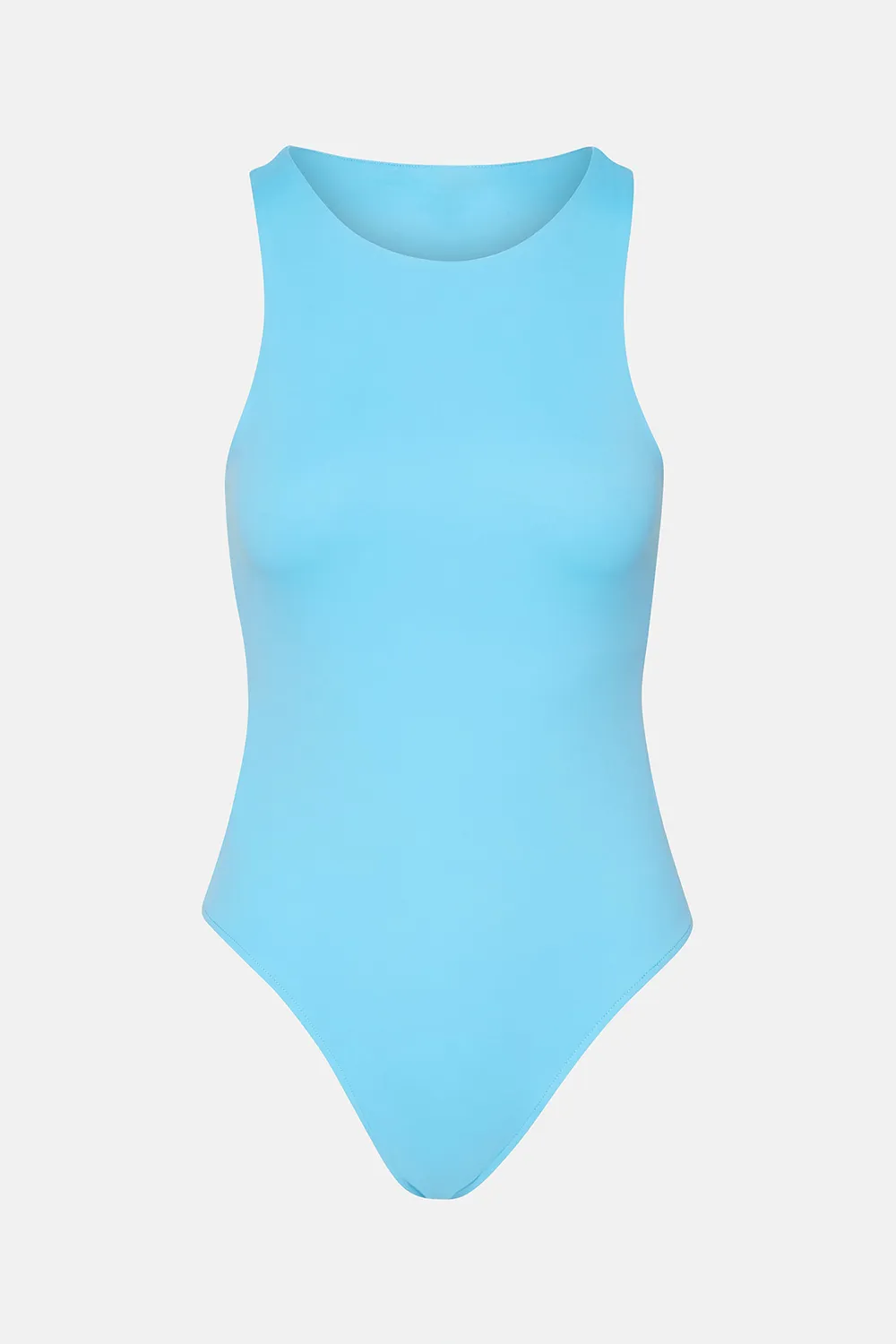 Nylon Fabric Bodysuit Blue