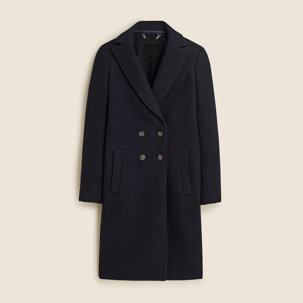 Double-Breasted Topcoat Wool Coats