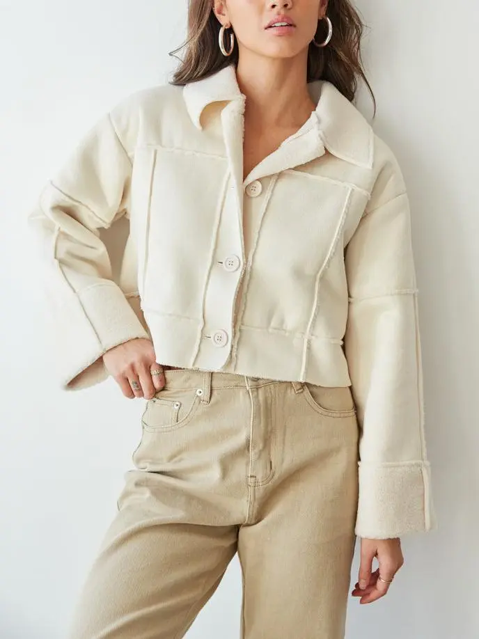 Lyndsey Sherpa Cropped Jacket