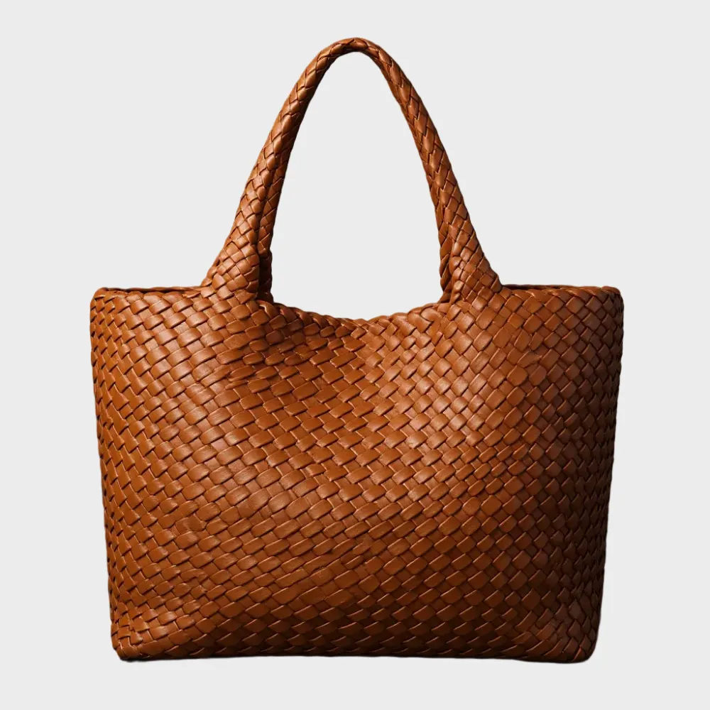 Handwoven Leather Tote Bag