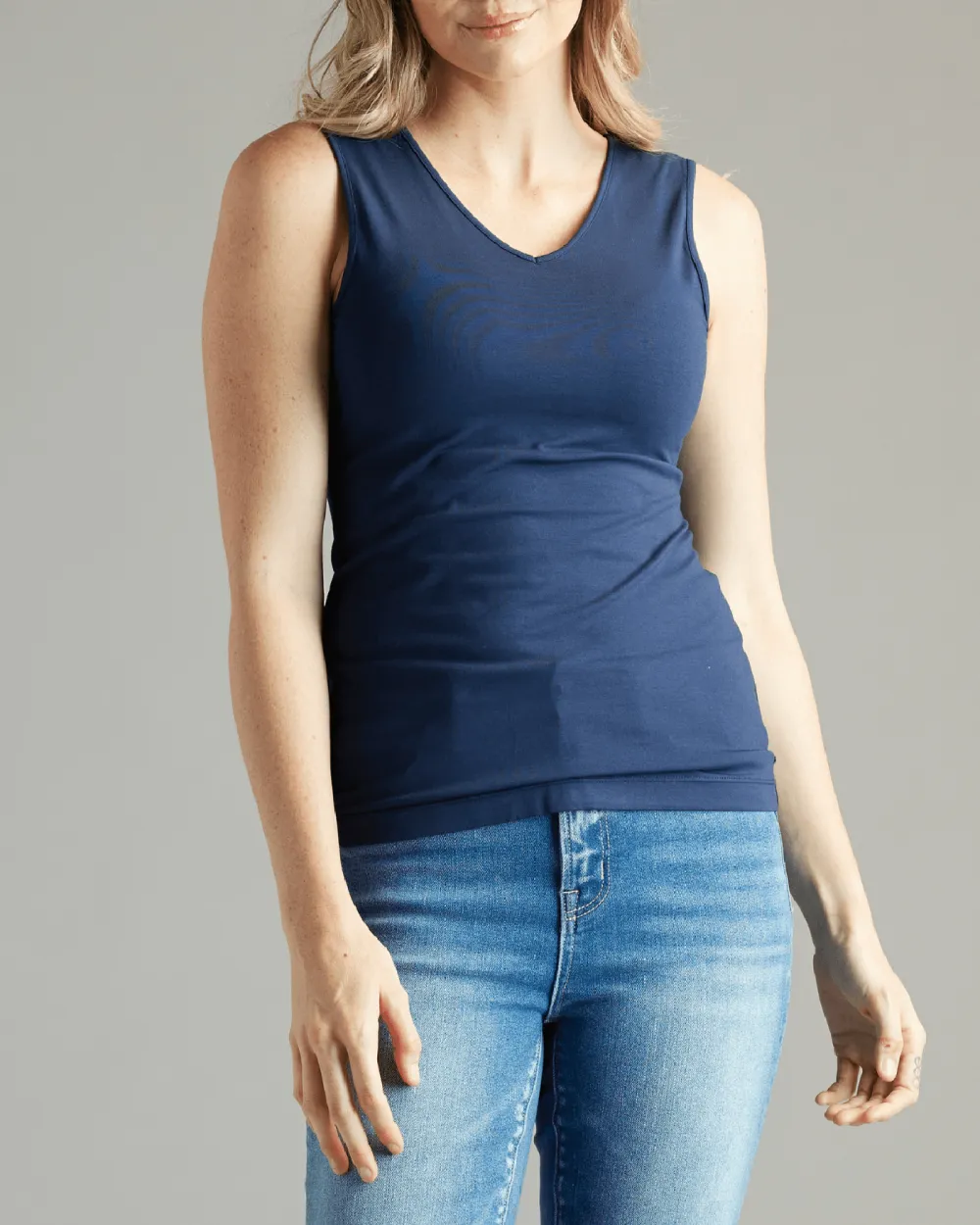 Blue Reversible Sleeveless Tank