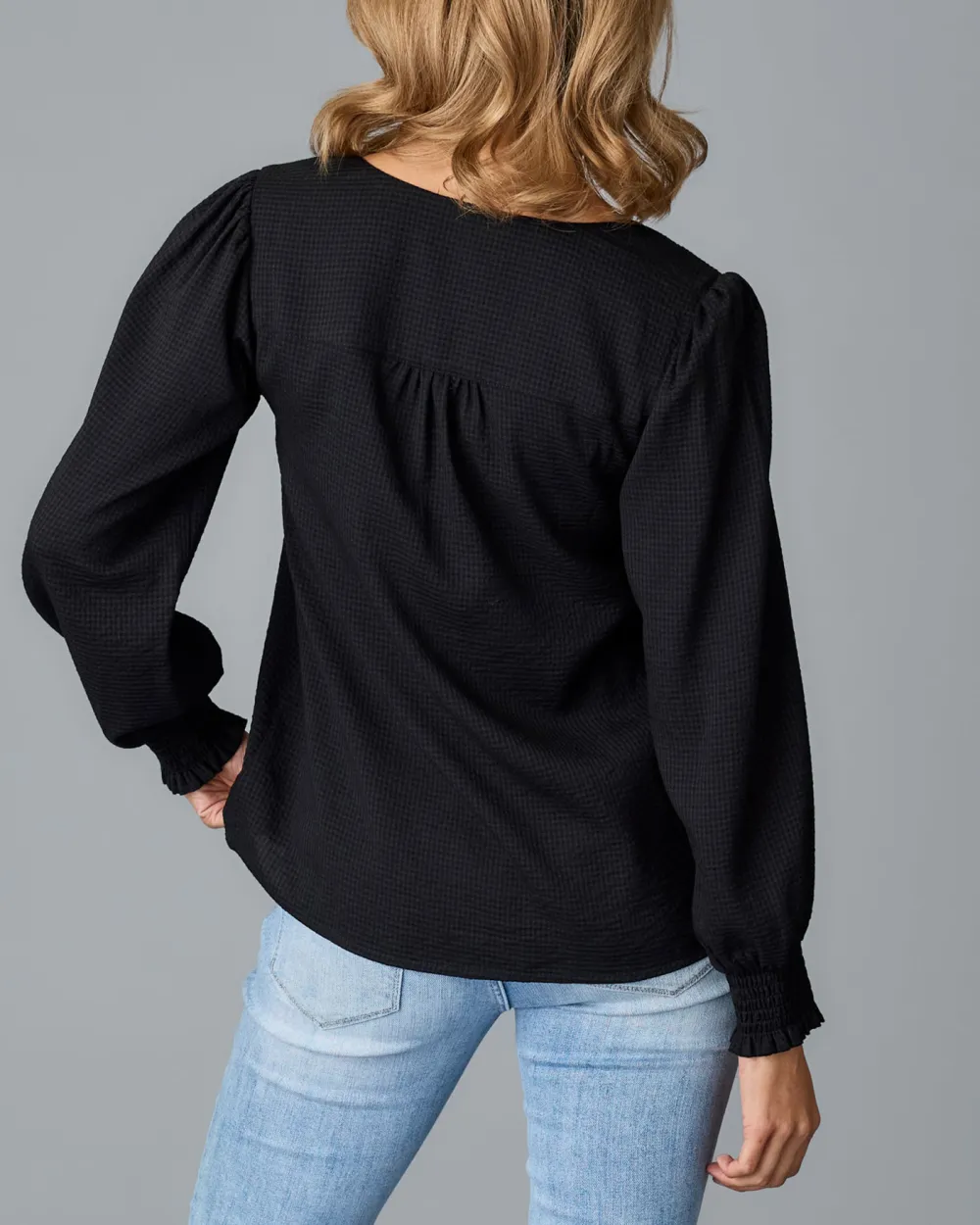 Comfortable Black Daily Blouse