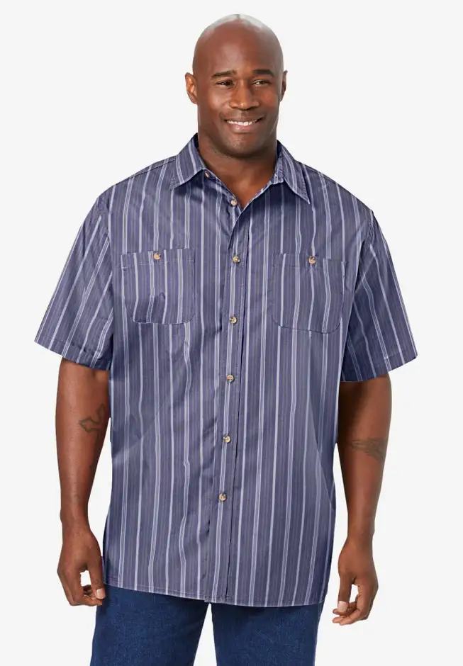 Striped Short-Sleeve Sport Shirt