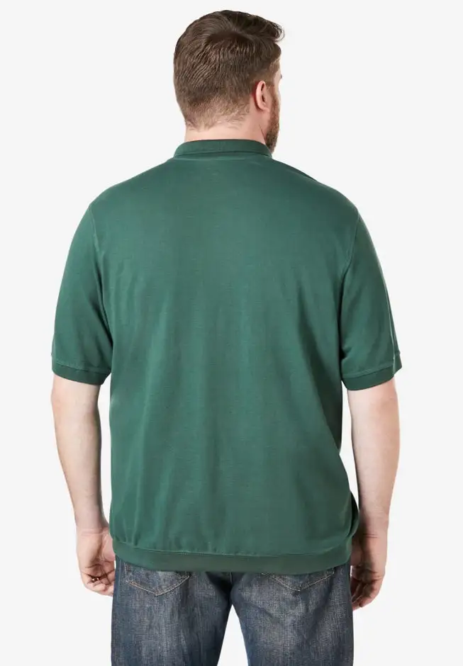 No Tuck Pocket Shrink-Less™ Cotton Polo Shirt