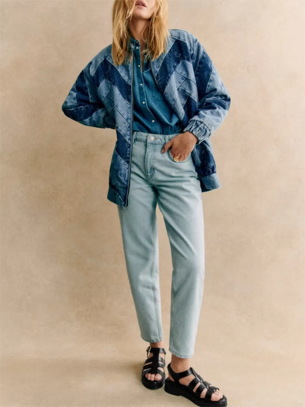 Zip Fastening On The Front Jacket