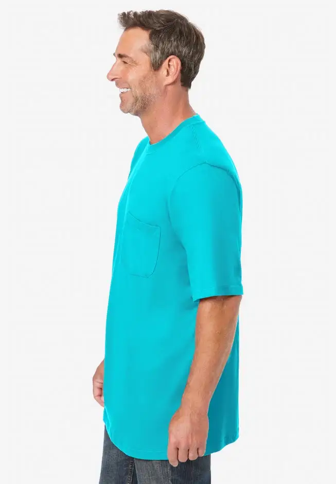 Shrink-Less Lightweight Pocket Crewneck T-Shirt