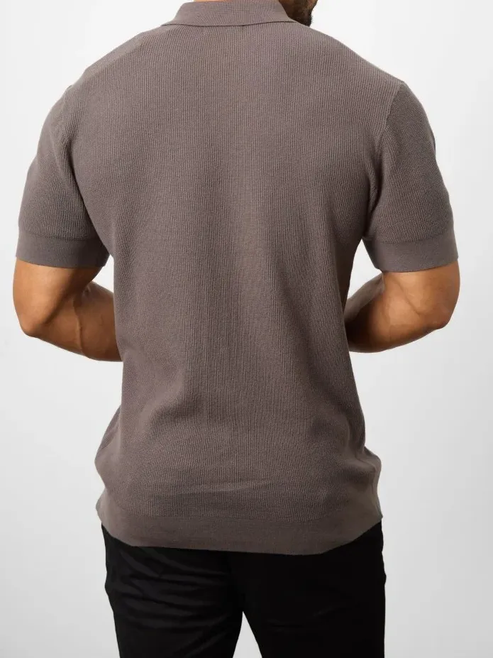 Dark Mole Cotton Soft Simple Polo Shirt