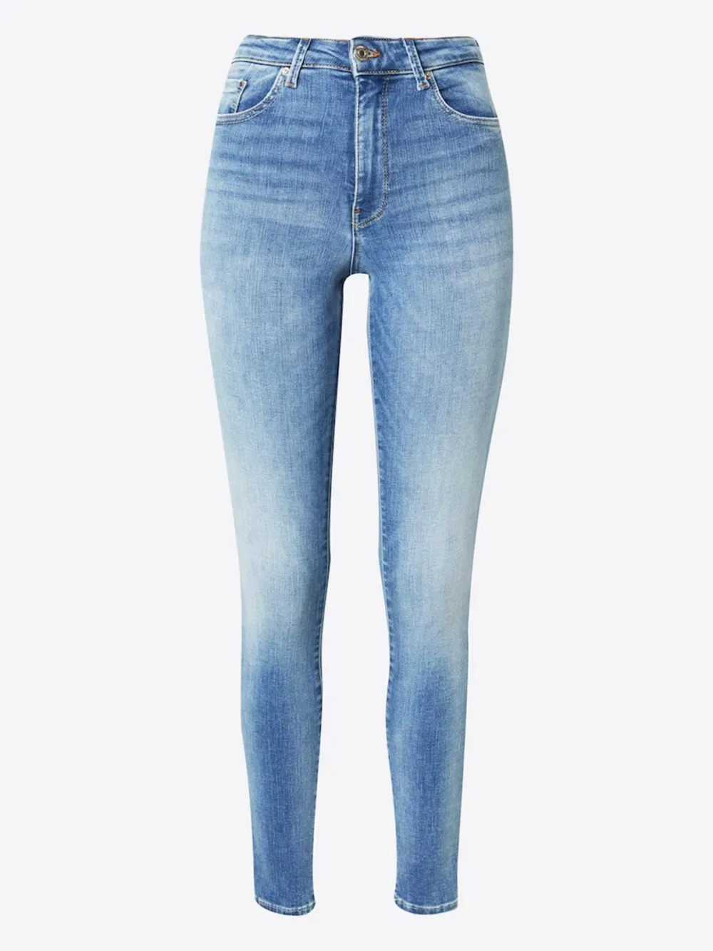 Light Blue Mid-Waist Casual Style Jeans