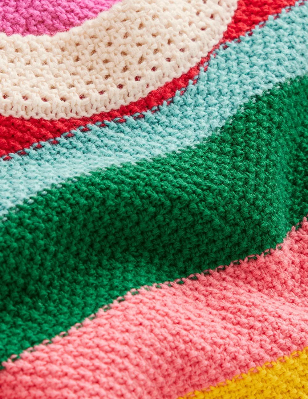 Multicolor Striped Crochet - Trim Tank