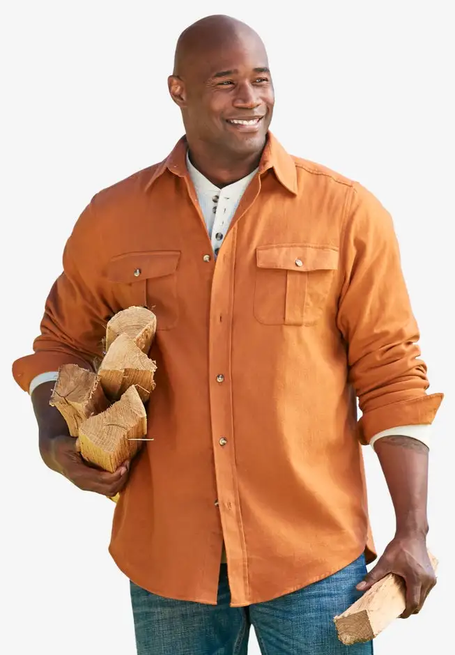 Signature Solid Flannel Shirt