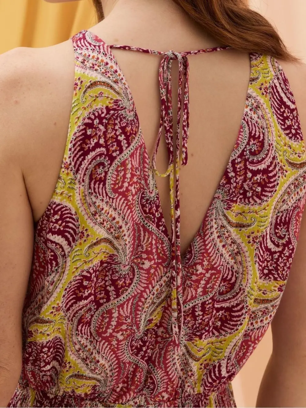 Orange Paisley Jumpsuit