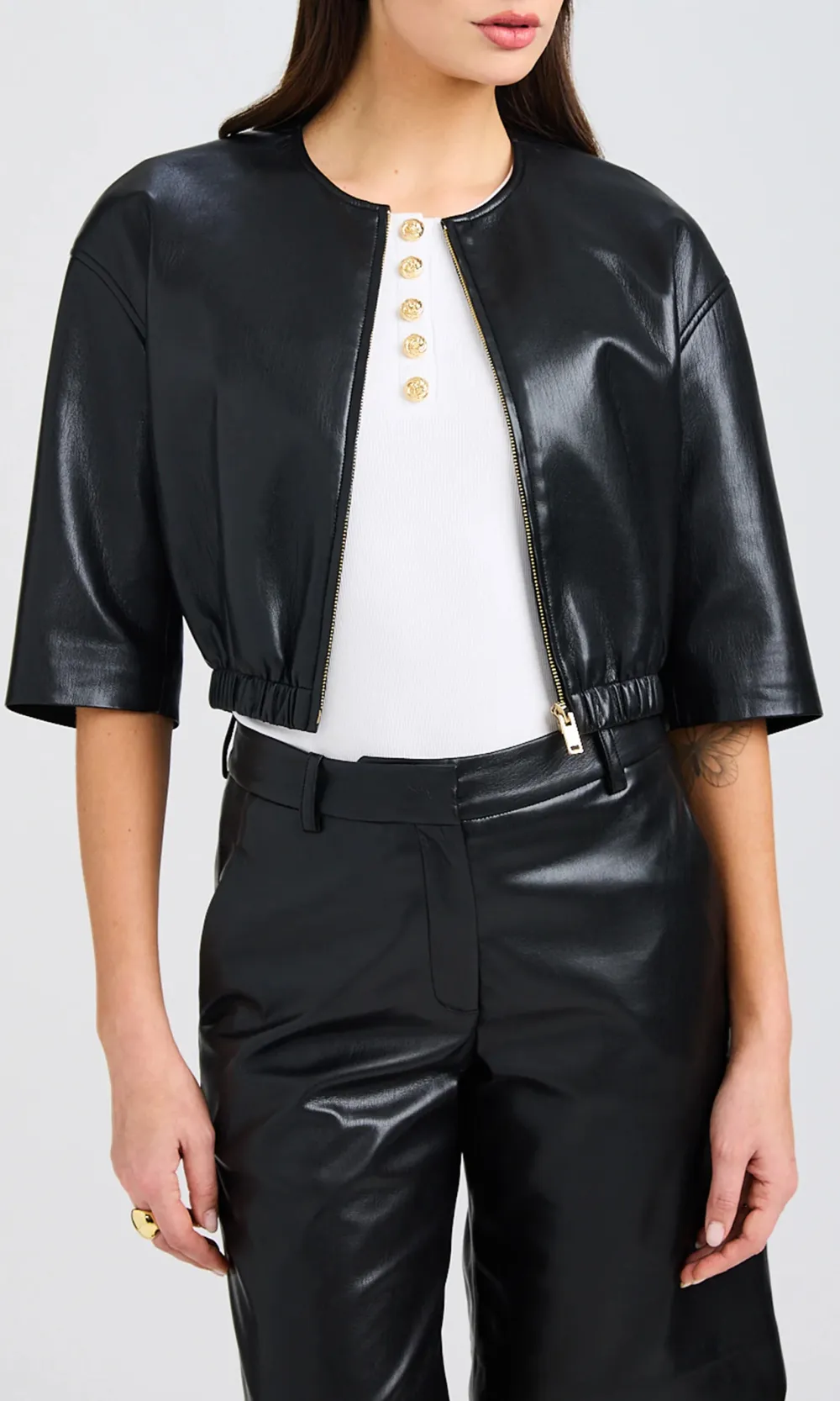 Vegan Leather Bomber