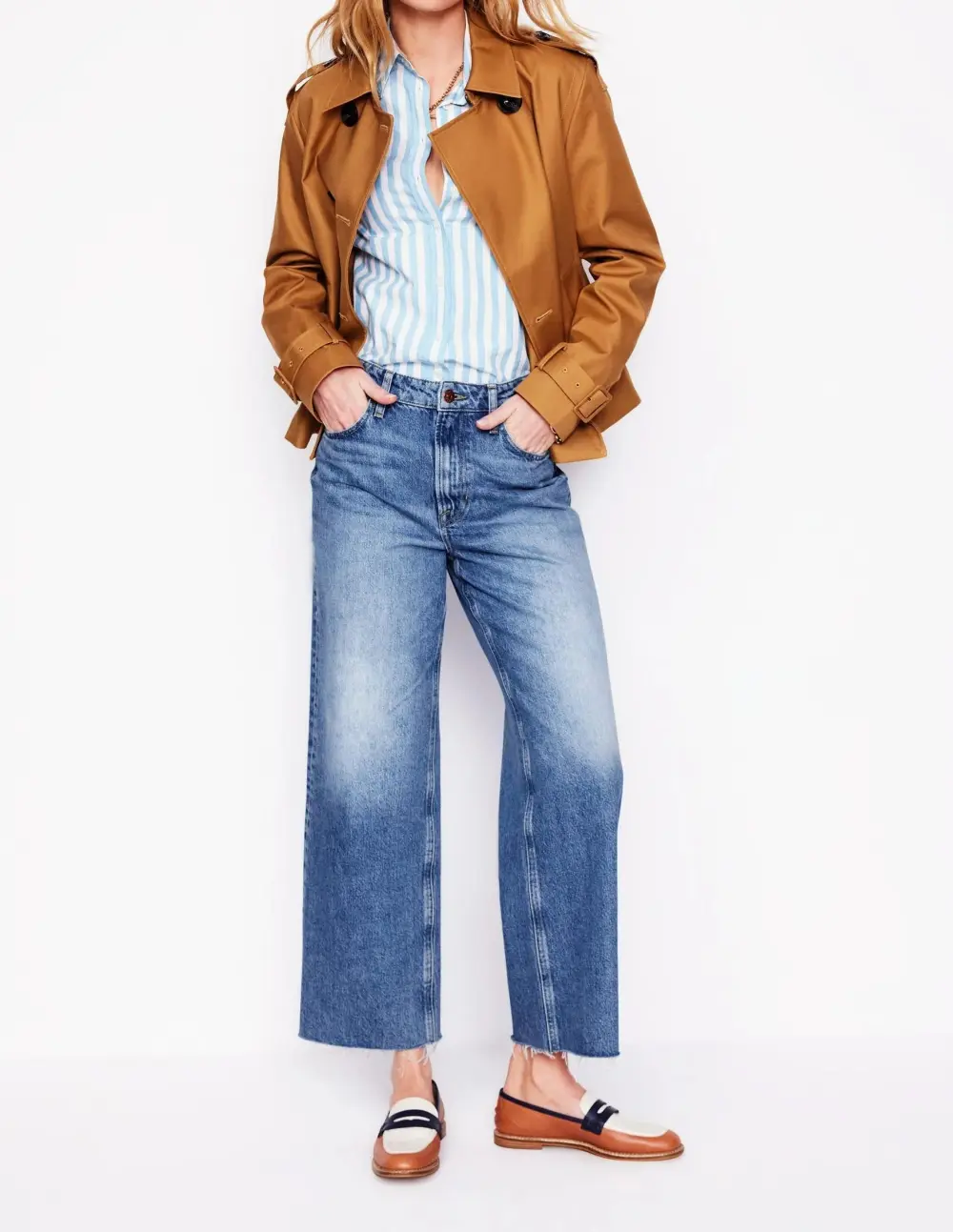 Medium Blue Wide - Leg Jeans