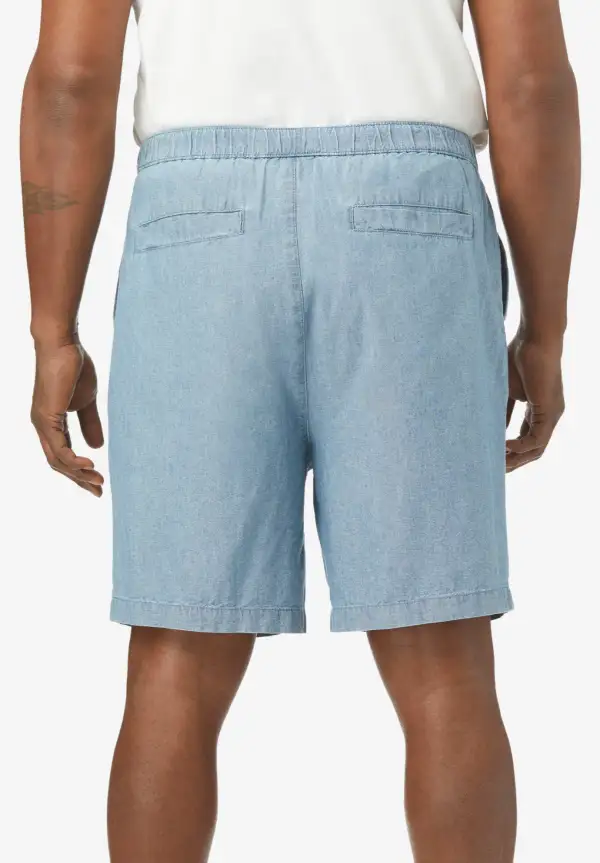 Pull-on Knockarounds® chambray shorts