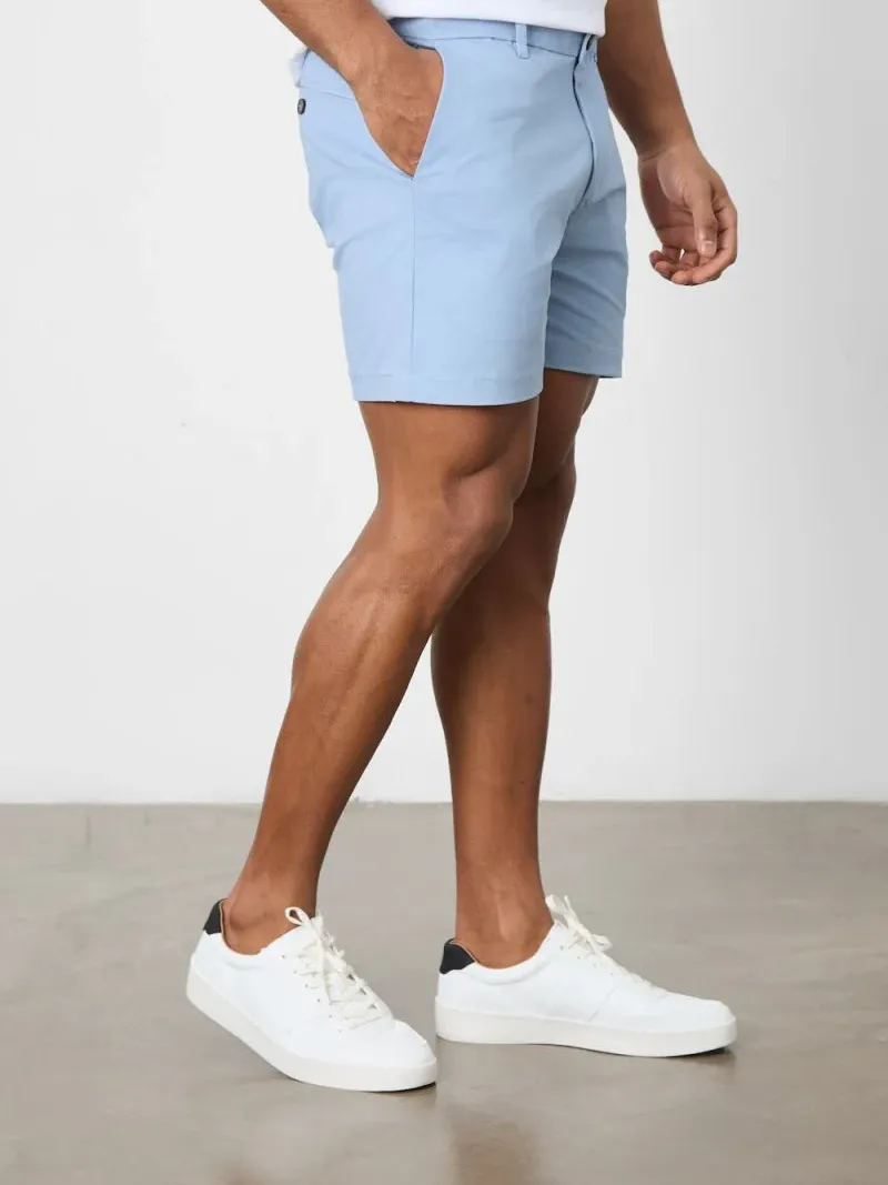 Light Blue Soft And Comfortable Chino Shorts