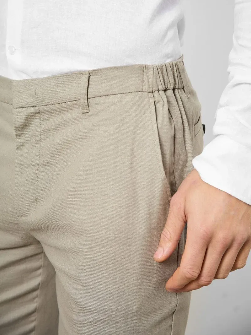 Dark Stone Hight-End Comfortable Suit Trousers