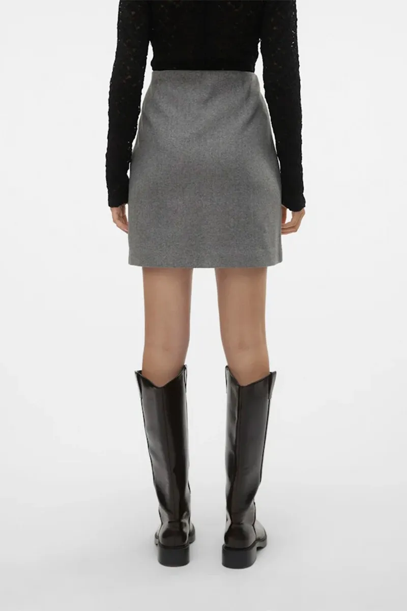 Pocket Designed Woolen Short Skirts