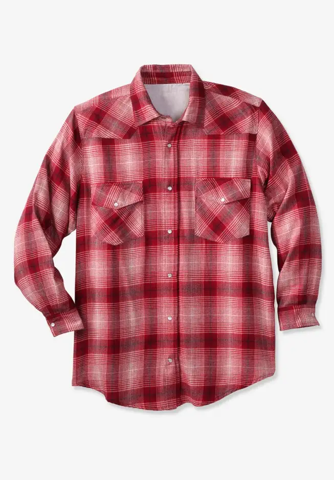 Western Snap Front Flannel Shirt