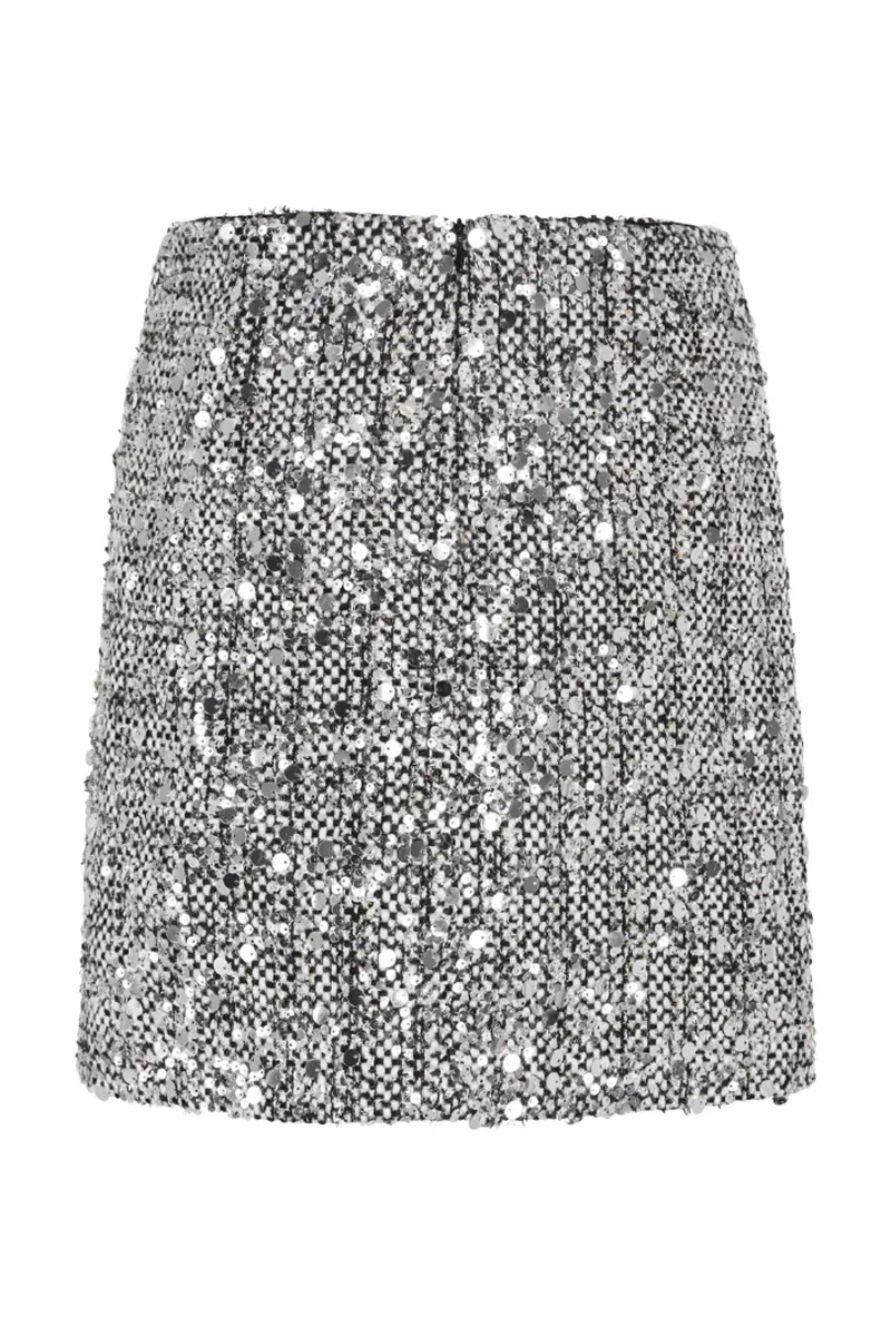 Sequin Decorated High Waist Mni Skirts