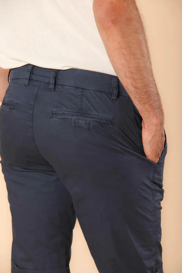 Navy Blue Cotton Twill Cargo Shorts For Men - Regular Fit