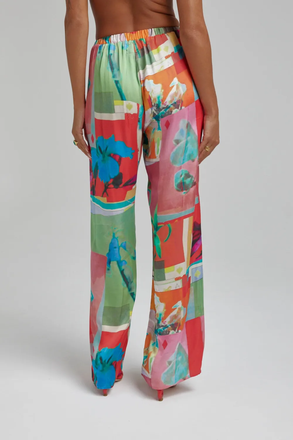 Unique Art Patchwork Pattern Straight  Pants